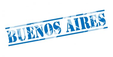 Buenos aires mavi pul beyaz arka plan üzerinde
