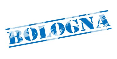 Bologna mavi pul beyaz arka plan üzerinde