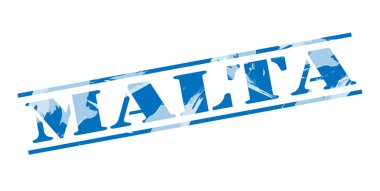 Beyaz arka plan üzerinde Malta mavi pul