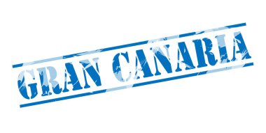 Gran canaria mavi pul beyaz arka plan üzerinde