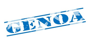 Beyaz arka plan üzerinde Cenova mavi pul