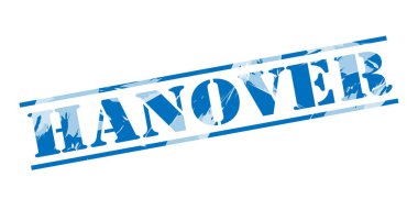 Hanover mavi pul beyaz arka plan üzerinde