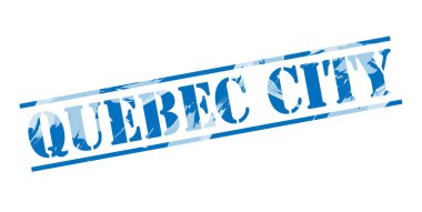Quebec city mavi pul beyaz arka plan üzerinde