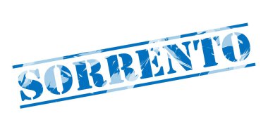 Sorrento mavi pul beyaz arka plan üzerinde