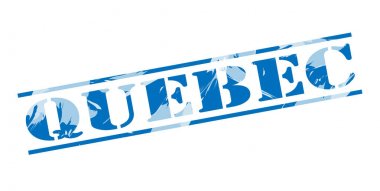 Quebec mavi pul beyaz arka plan üzerinde