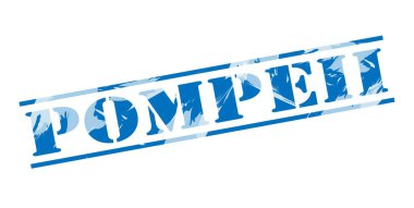 Pompeii mavi pul beyaz arka plan üzerinde