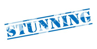 Beyaz arka plan üzerinde çarpıcı mavi pul