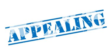 Beyaz arka plan üzerinde çekici mavi pul