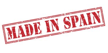 İspanya kırmızı pul beyaz zemin üzerine yapılan