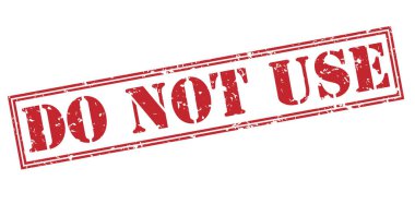 beyaz zemin üzerine kırmızı pul kullanmayın