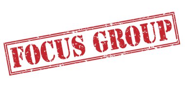 Beyaz arka plan üzerinde odak grup kırmızı pul