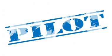 beyaz zemin üzerine pilot mavi pul