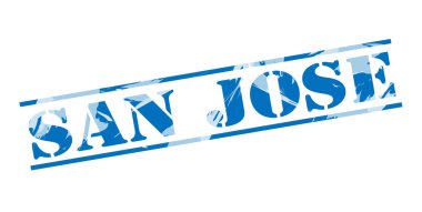 san jose mavi pul beyaz arka plan üzerinde