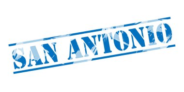 san antonio mavi pul beyaz arka plan üzerinde