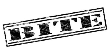 Beyaz arka plan üzerinde izole ısırık siyah pul