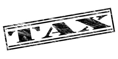 Beyaz arka plan üzerinde izole vergi siyah pul