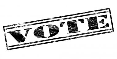 Beyaz arka plan üzerinde siyah pul oy