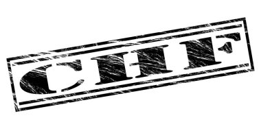 En düşük CHF siyah pul beyaz arka plan üzerinde