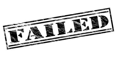 Beyaz arka planda siyah pul başarısız oldu