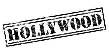Beyaz arka plan üzerinde Hollywood siyah pul