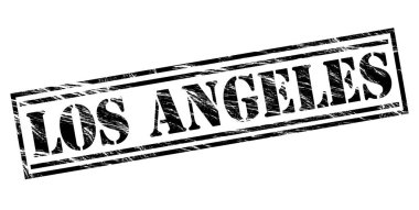 Los angeles siyah beyaz zemin üzerine damga