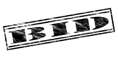 Beyaz arka planda siyah teklif damgası