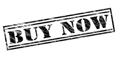 Beyaz arka plan üzerinde şimdi siyah pul satın