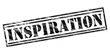 Beyaz arka planda siyah ilham damgası