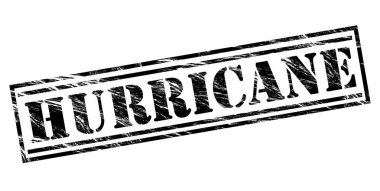 Beyaz arka planda siyah kasırga damgası 