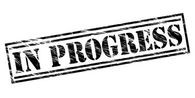 Beyaz arka plan üzerinde ilerleme siyah pul 