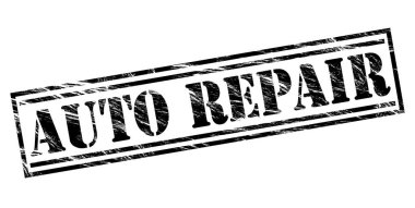 Beyaz arka planda otomatik onarım siyah pul 