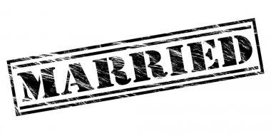 Beyaz arka plan üzerinde evli siyah pul 