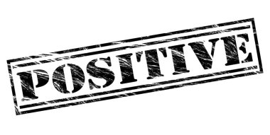 Beyaz arka plan üzerinde pozitif siyah pul 