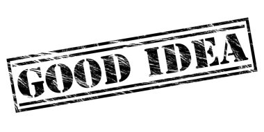 Beyaz arka plan üzerinde iyi fikir siyah pul 