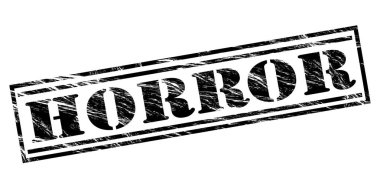 Beyaz arka planda siyah korku damgası