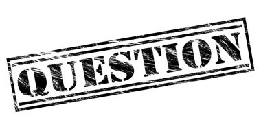 Beyaz arka planda siyah soru damgası