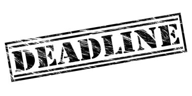 Beyaz arka planda siyah son tarih damgası