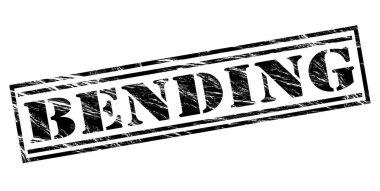 Beyaz arka plan üzerinde siyah pul bükme