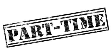 Beyaz arka plan üzerinde yarı zamanlı siyah pul