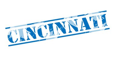 Cincinnati mavi pul beyaz arka plan üzerinde