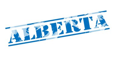 Alberta mavi pul beyaz arka plan üzerinde