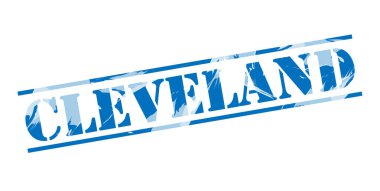 Cleveland mavi pul beyaz arka plan üzerinde