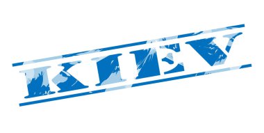 Kiev mavi pul beyaz arka plan üzerinde