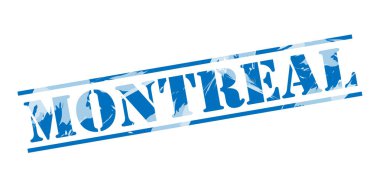 Montreal mavi pul beyaz arka plan üzerinde