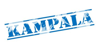 Kampala mavi pul beyaz arka plan üzerinde