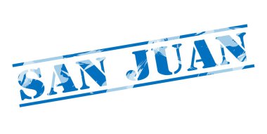 san juan mavi pul beyaz arka plan üzerinde