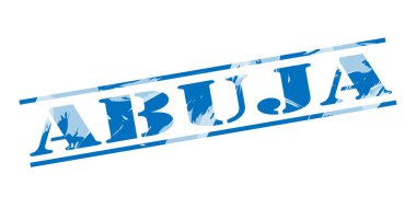 Abuja mavi pul beyaz arka plan üzerinde