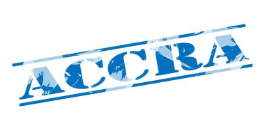 Accra mavi pul beyaz arka plan üzerinde