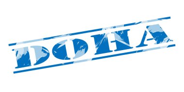 Doha mavi pul beyaz arka plan üzerinde