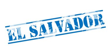 El salvador mavi pul beyaz arka plan üzerinde